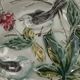 Plate in slip with birds late nineteenth