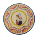 Dish, dessert dish in Quimper earthenware, 1930s