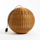Very rare original XXL rattan ball pendant lamp | Mid Century Modern | Ø 66