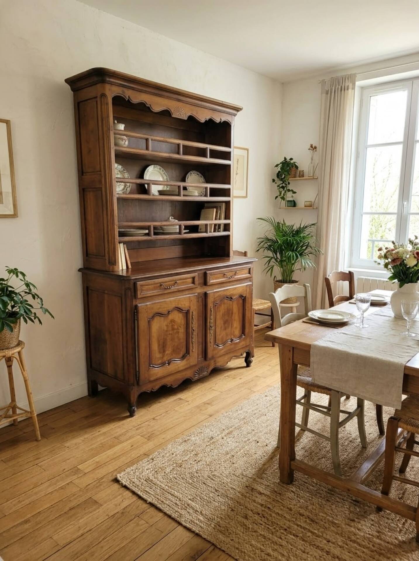 Louis XV style sideboard in cherry wood