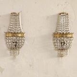 Appliques en cristal classiques. France années 1950.