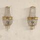 Classic crystal sconces. France 1950s.