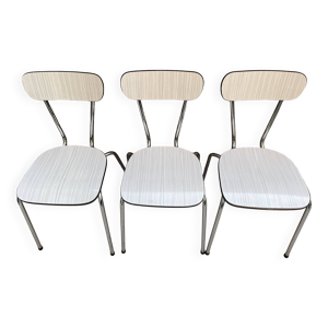 3 chaises vintage en - formica