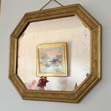 Small octagonal art nouveau mirror