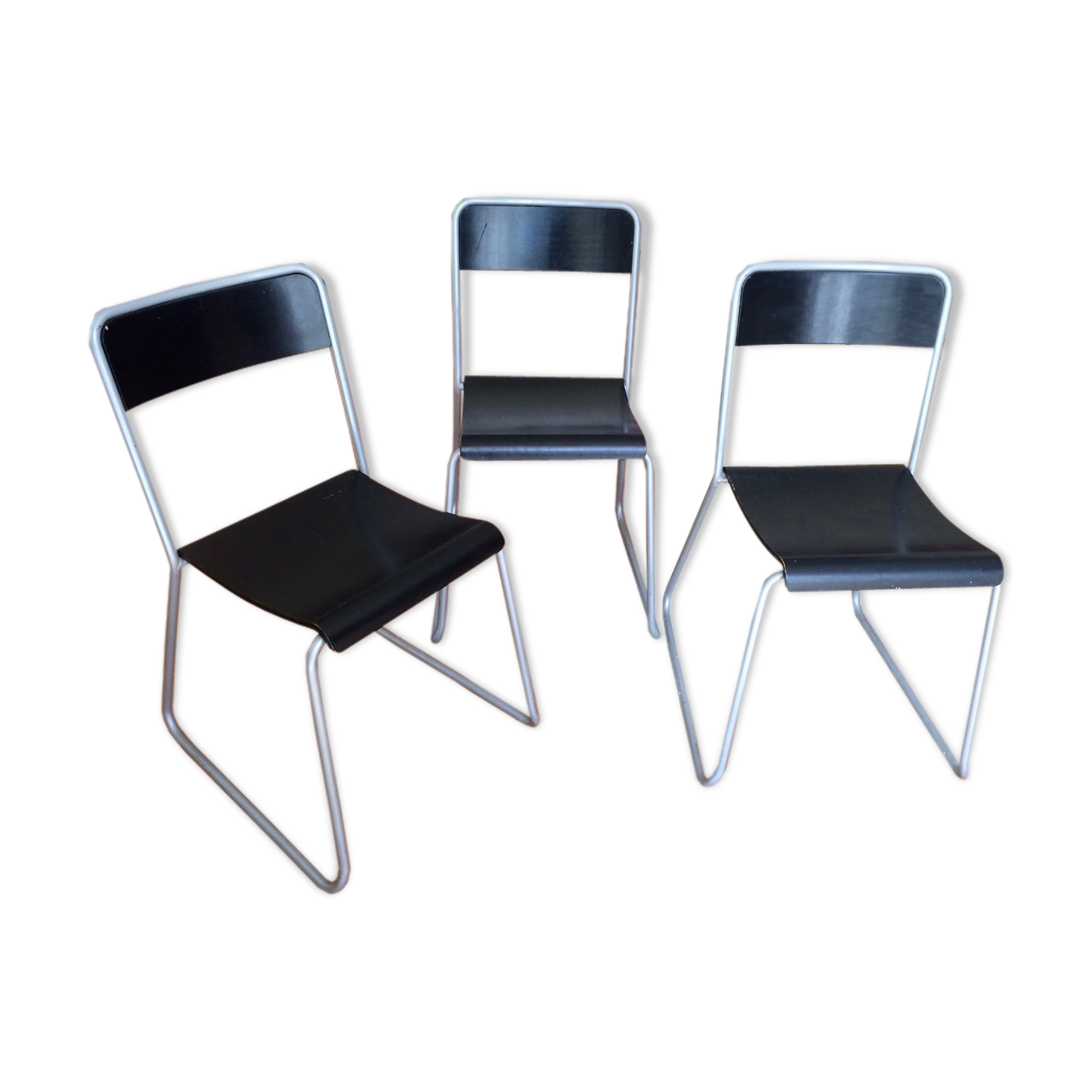 Lot of three industrial chairs