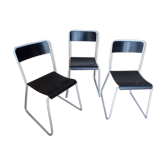 Lot de trois chaises industrielles