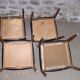 Scandinavian wood and leather chairs