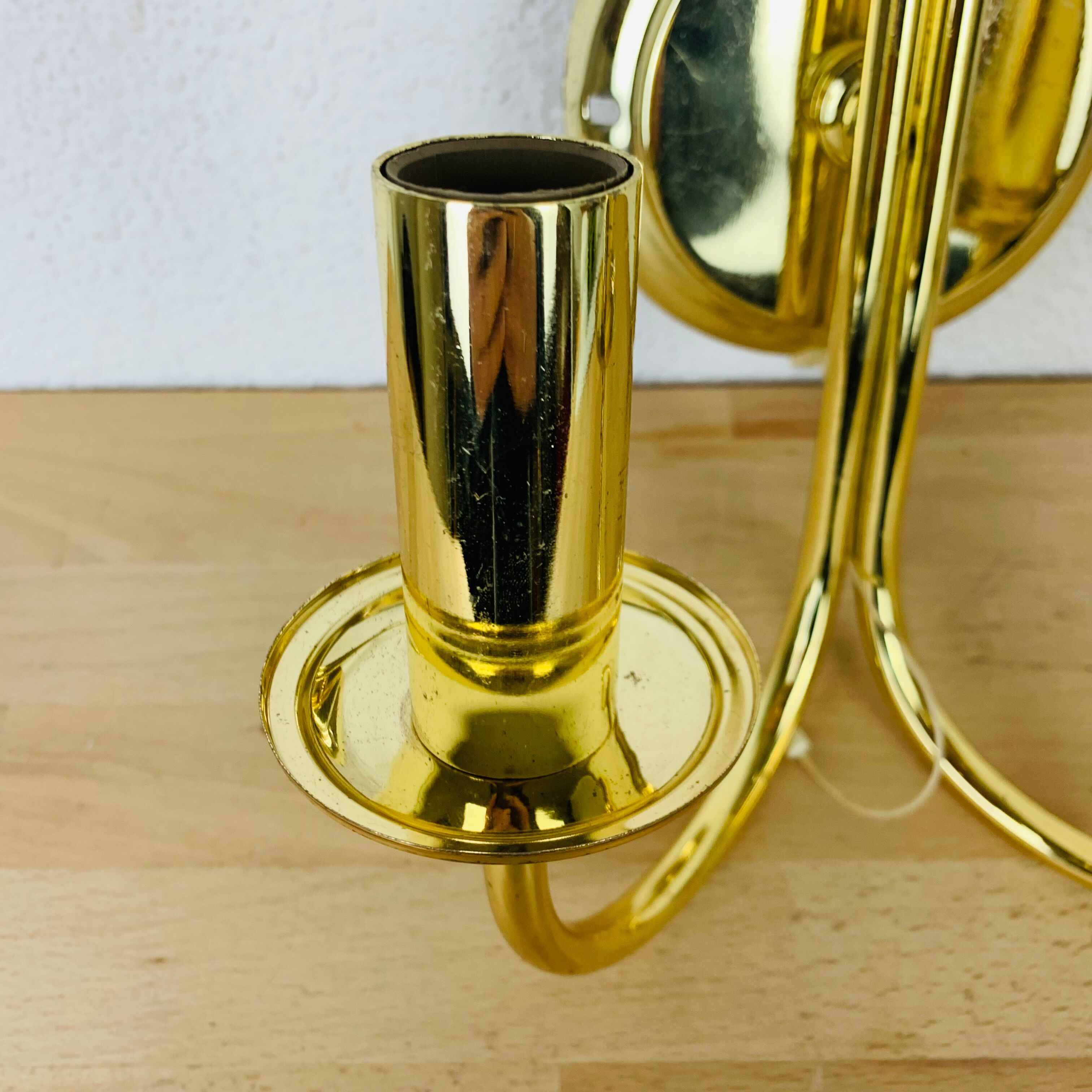 Brass wall lamp Hollywood Regency Je Fassung