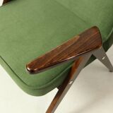 Pair de fauteuils vintage vert royal conclu par Chierowski