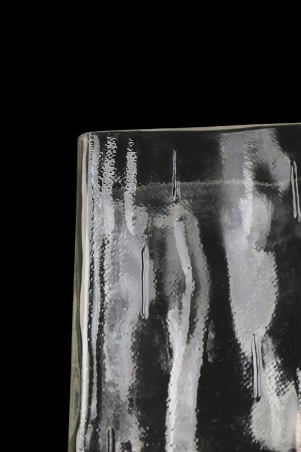 Rectangular Riihimäen Lasi glass vase / mid-century modern / Finnish design / attributed to Helena Tynell / 1970s
