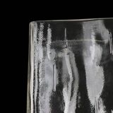 Rectangular Riihimäen Lasi glass vase / mid-century modern / Finnish design / attributed to Helena Tynell / 1970s