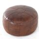 Pouf en cuir Woerdenbach - vintage