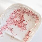 Small 19th-century dish in pink ironstone.