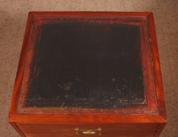 petite commode de marine ou militaire en acajou - 19° siècle