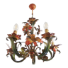 Vintage Italian made flowers chandelier 80s