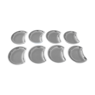 8 Lalique crystal plates model antibes
