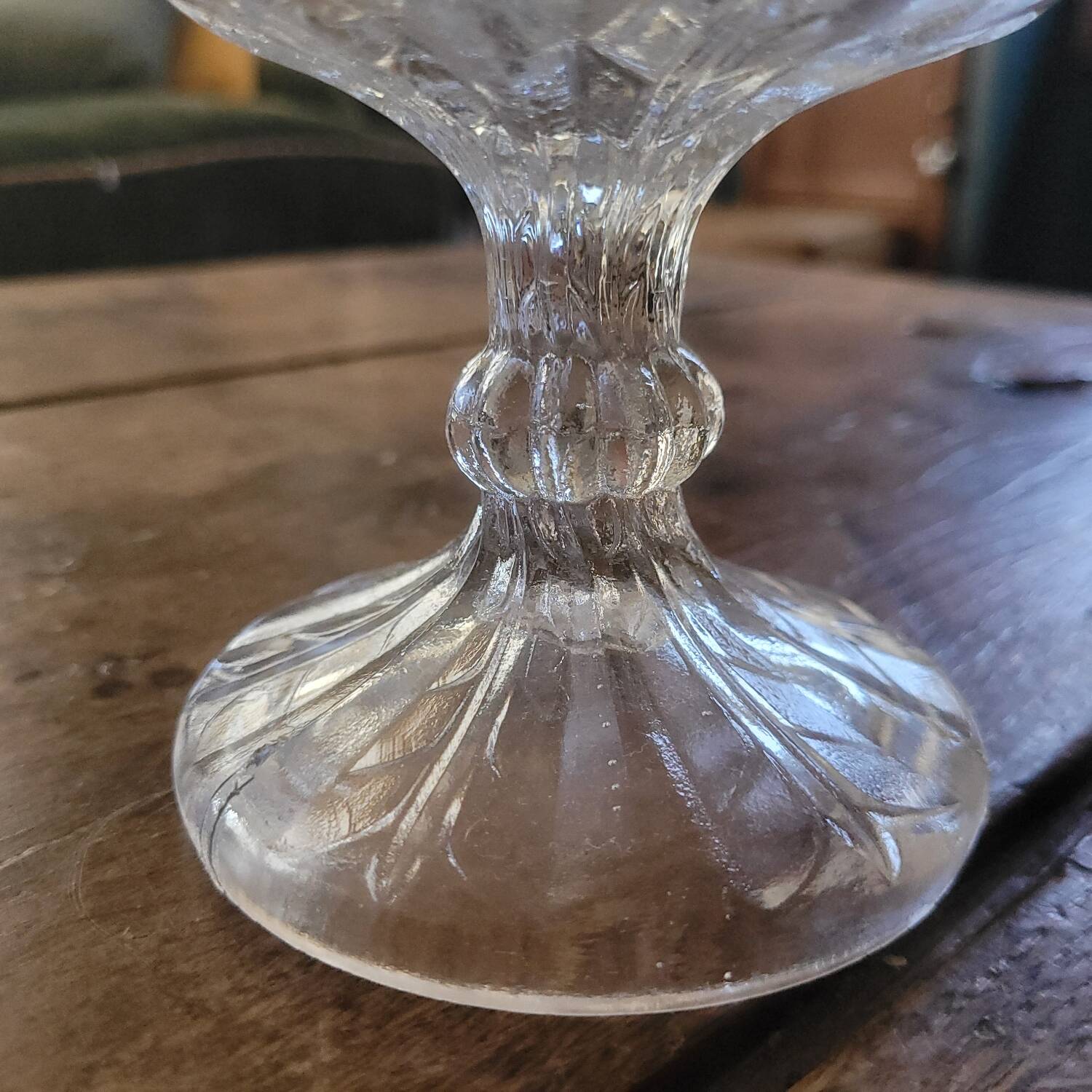 Trio of antique openwork pressed glass bowls – France, 1920–1940
