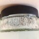 Vintage 60s-70s round ice glass ceiling light