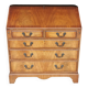 Bureau secrétaire ancien en bois – abattant, cuir, clé