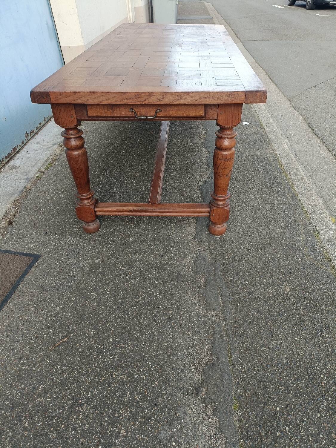 Large oak farmhouse table