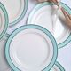 Assiettes plates Céranord - Modèle Amanda vert