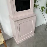 Vitrine haute rose poudrée