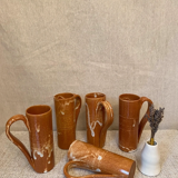5 handcrafted ceramic cups
