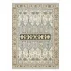 Hand-Knotted Wool Area Rug for Living Room, Decorative Oushak Blue and Ivory Floral Design Carpet
