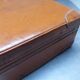 Valise vintage cuir monogrammée JV