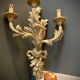 Golden wood wall light