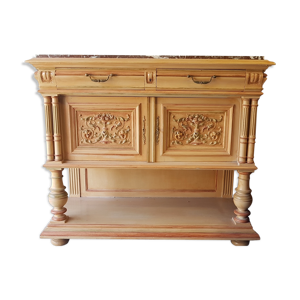 Buffet en bois et marbre
