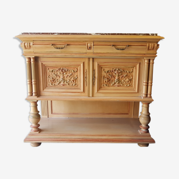 Wooden and marble buffet