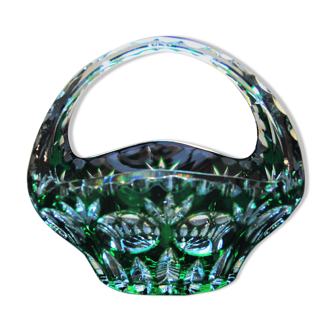 Baccarat cut crystal basket