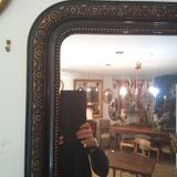 Miroir noir et doré 86X62cm