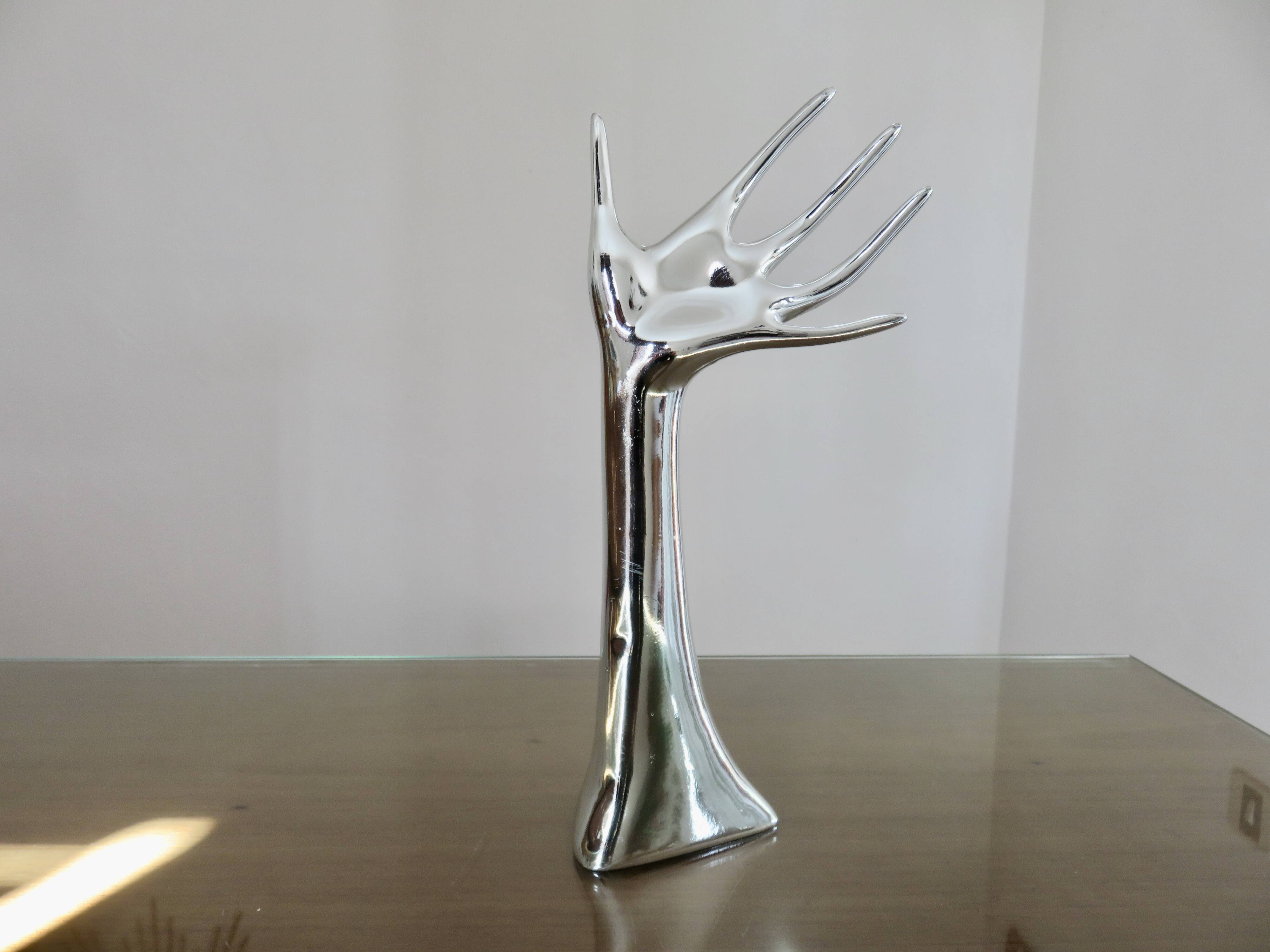 Hand ring sizer in chrome resin vintage 2000s