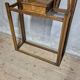 Vintage carved oak hall tree with mirror and coat hooks, early 20th century, 192 × 72 × 24 cm