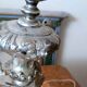 Antique Silver Metal Chandelier, Lamp