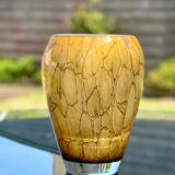 Mouth-blown glass vase.