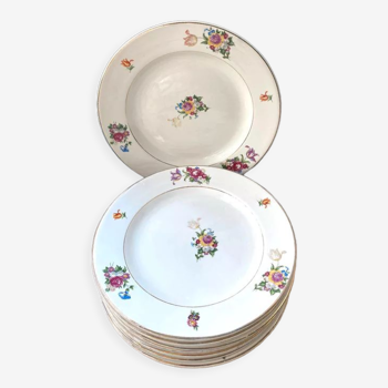 10 assiettes Digoin Sarreguemines Aline