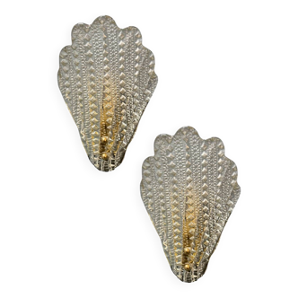 Art Deco Murano Glass Sconces Set of 2 