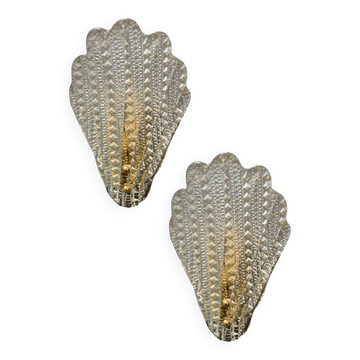 Art Deco Murano Glass Sconces Set of 2 