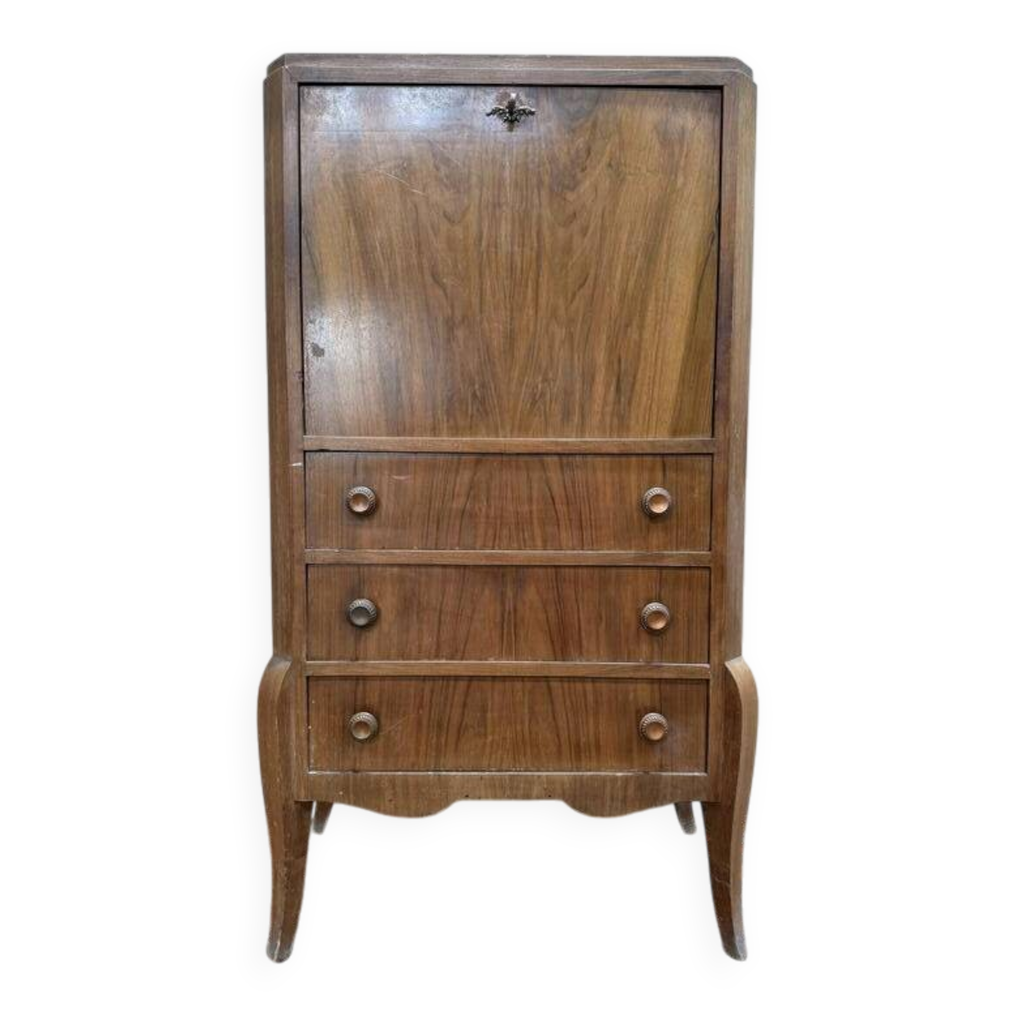 Secrétaire époque Art Déco en placage de noyer