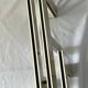 Brushed gold aluminium shelf and smoked glass from the 1970s.