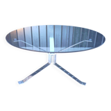Table de salon verre et chrome