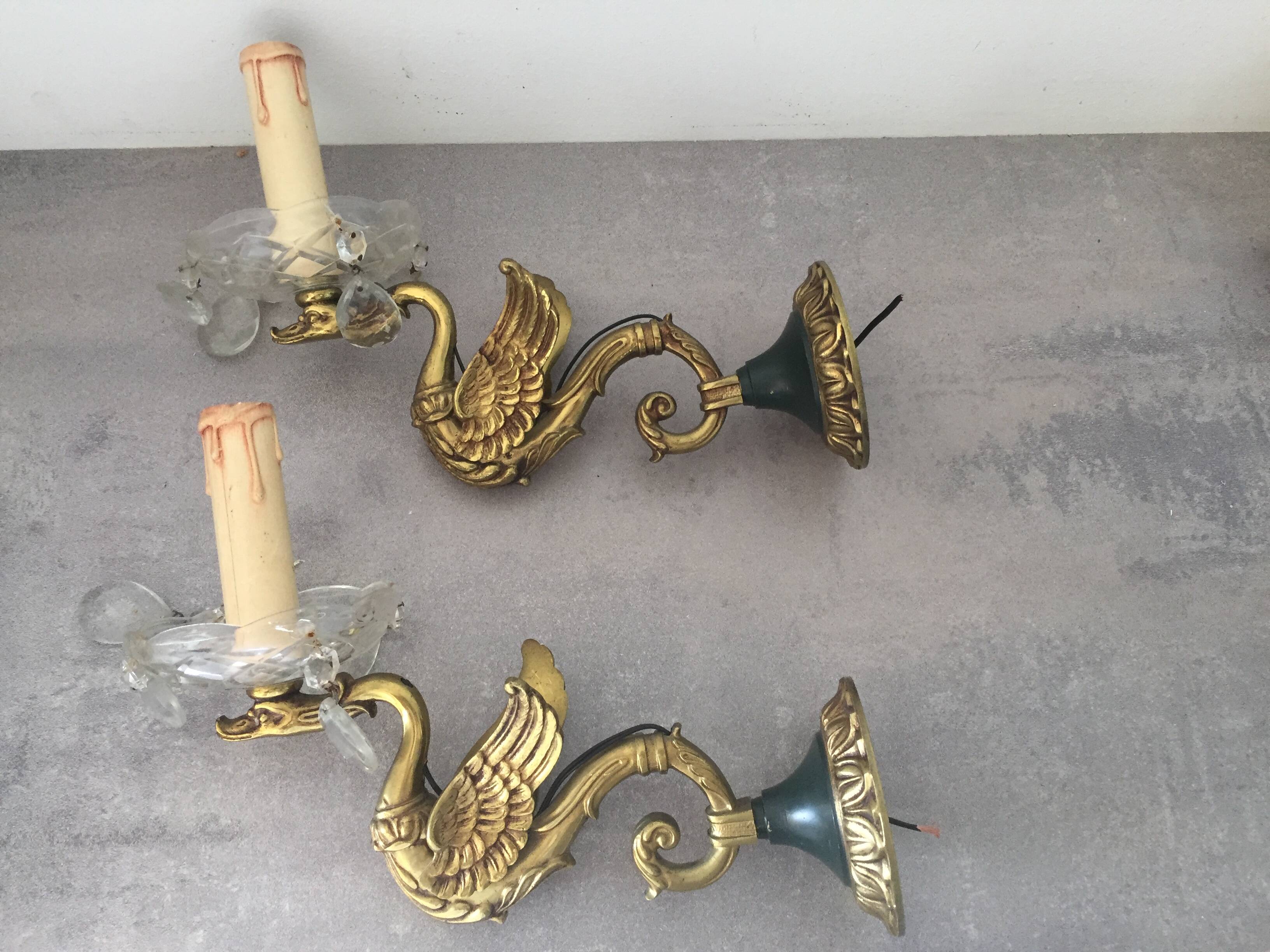 Pair of Empire style wall lights