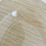 Set of 2 vintage oval dishes in Arcoroc "Shell" smoked glass France