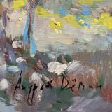Oil painting on canvas Russian school dimensions: height -64cm - width -67