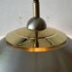 Suspended lamp in chrome and gold metal by TZ, 1970s, Germany.