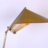 Italian floor lamp in brass was conical adjustable in inclination and height 1950