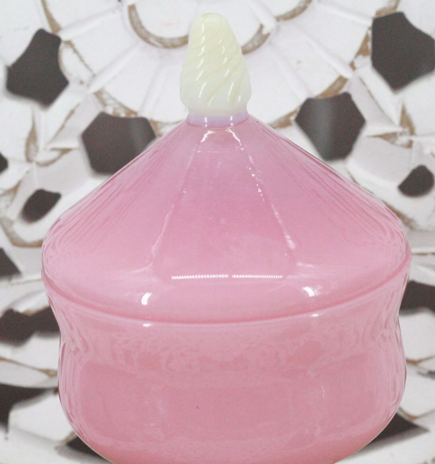 Pink opaline candy box